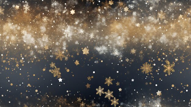 Photo muted christmas background with snowflakes