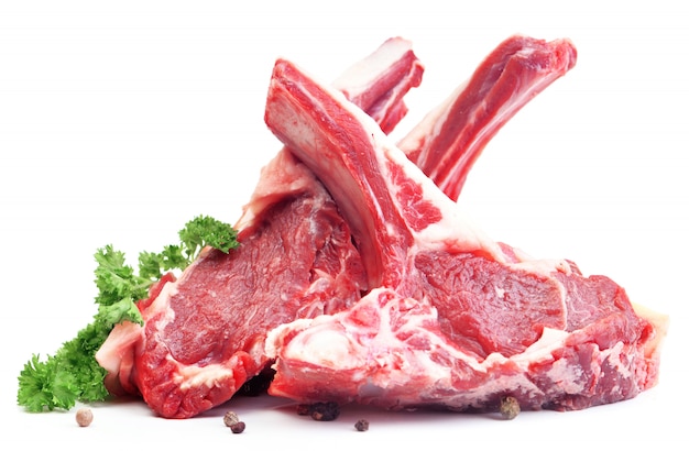 Photo mutton meat isolated