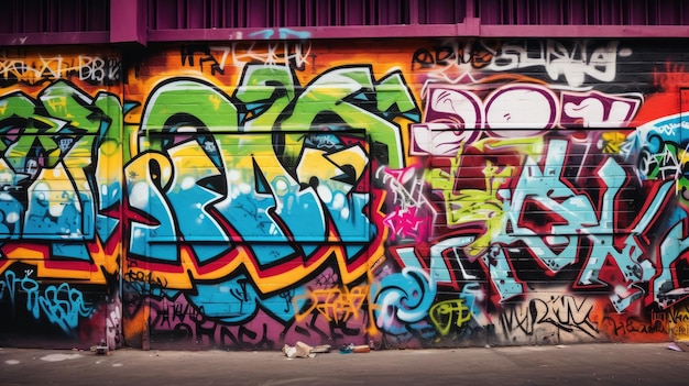 muur graffitied met letters