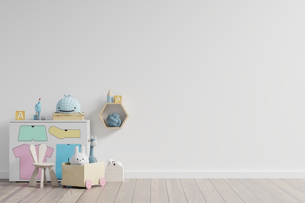 muur in de kinderkamer in witte muur.