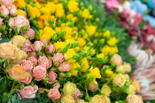 Muur van bloemen en kruiden.