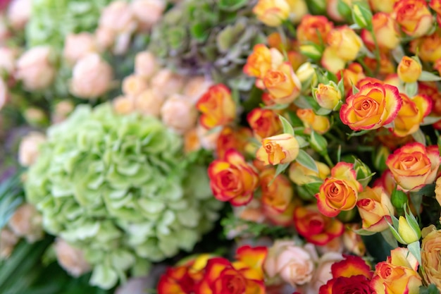 Muur van bloemen en kruiden.