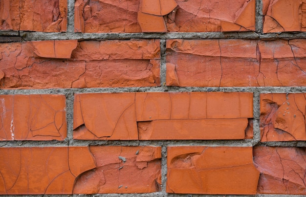 muur van rode bakstenen. Baksteen textuur, mooie achtergrond