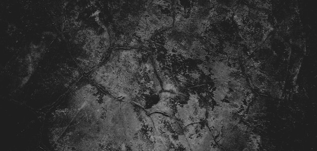 Muur vol krassen Grungy cementtextuur voor achtergrond Enge donkere muurZwarte muur