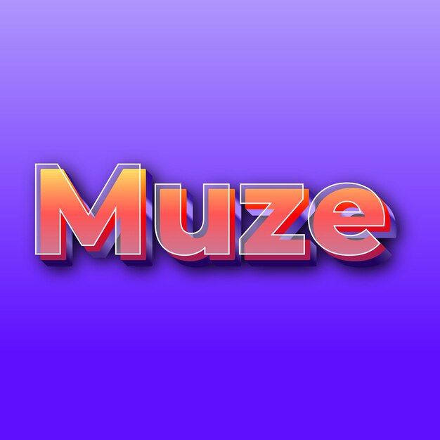 MuzeText effect JPG gradient purple background card photo