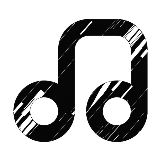 muziek icoon zwart-wit diagonale textuur