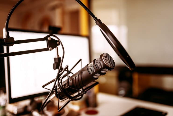 Foto muziek opname concept.