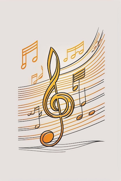 Muzieknoten Muzikale kunst Gemaakt met generatieve AI-technologie
