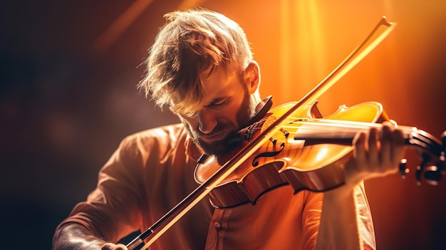 Muzikant verdwaald in zijn passiebanner