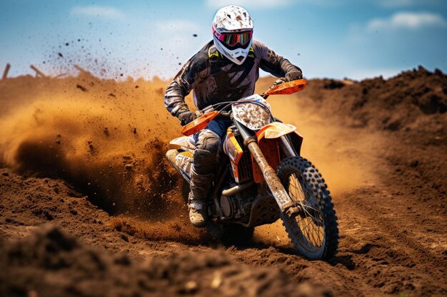 Photo mx rider extreme motocross rider dirt track