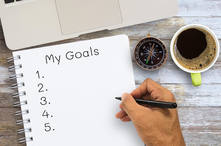 Photo my goals list concepts of target and objective