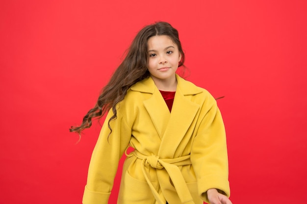 My hair my look. Little kid with stylish long hair. Small girl with fashionable hair. Little girl child with fashionable hairstyle. Small child after hair salon. Long hair fashion