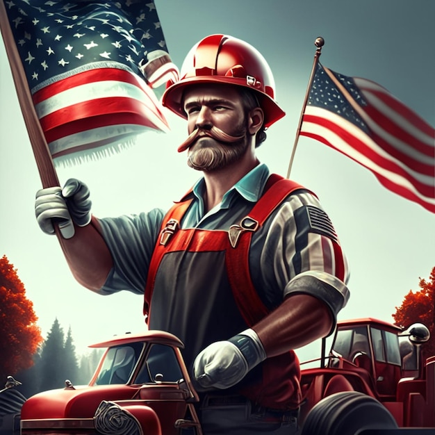 my illustration work for happy labor day