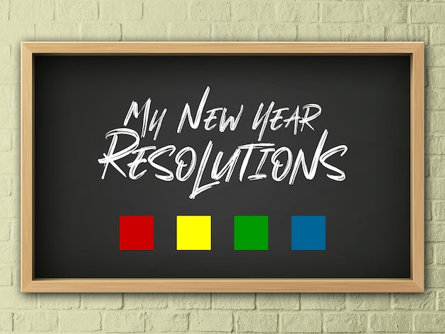 My new year resolutions happy new year art