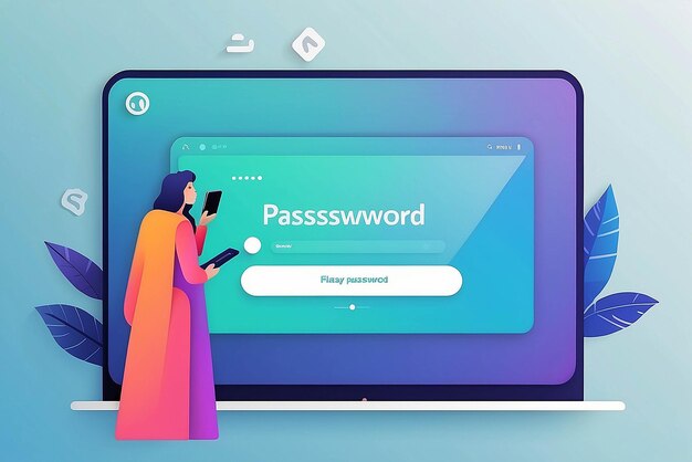 Photo my password concept illustration