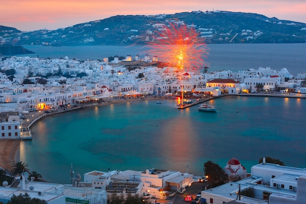 Mykonos-stad, Chora op het eiland Mykonos, Griekenland