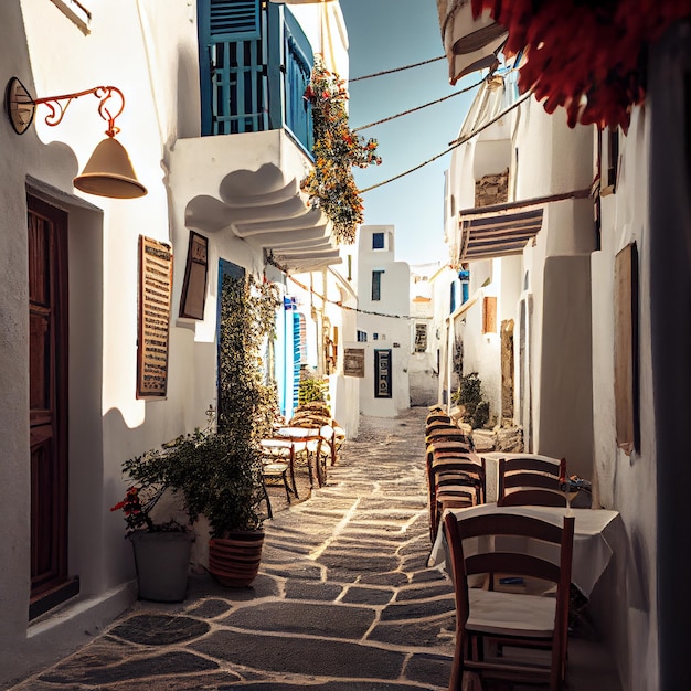 Mykonos streetview Greece