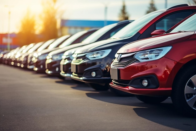 A Myriad of Unrecognizable Beauties Aligned in the Car Dealership Generative Ai