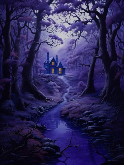 Foto mysterieuze avonturen in het blurple woods huis