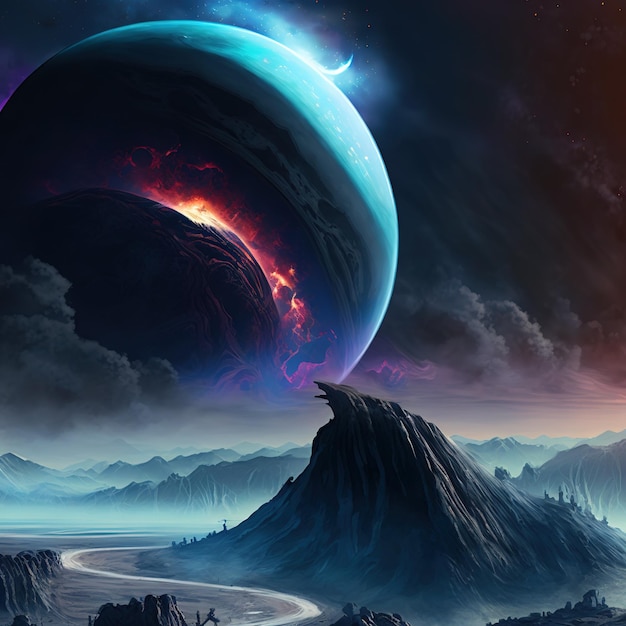 Mysterieuze planeet Fantasy Art