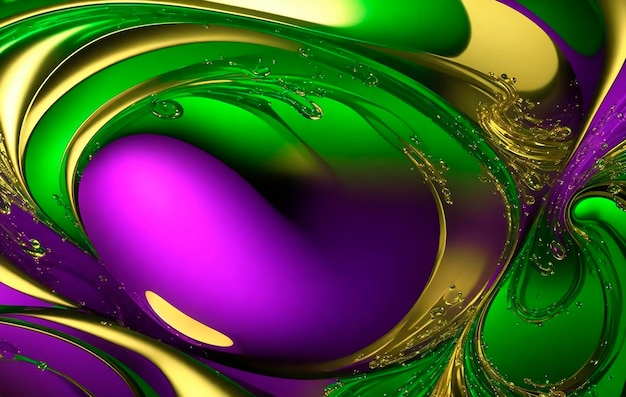 Photo mysterious abstract fantastic background gold red green and purple colors