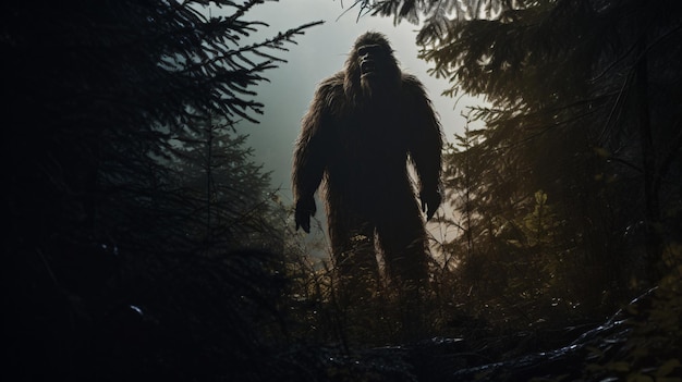 Mysterious bigfoot sighting in the deep forest