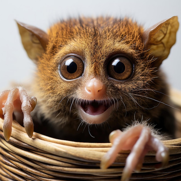 Photo mysterious closeup of tarsier