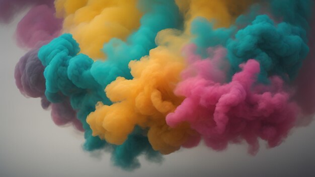 Mysterious colorful smoke