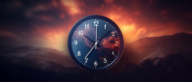 Photo mysterious and elegant wall clock generative ai