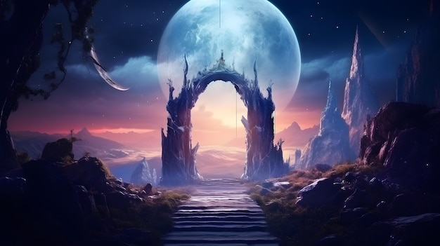 Mysterious Entrance Portal to Fantasy World