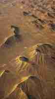 Photo mysterious figures nazca desert from the aircraft nazca plateau peru