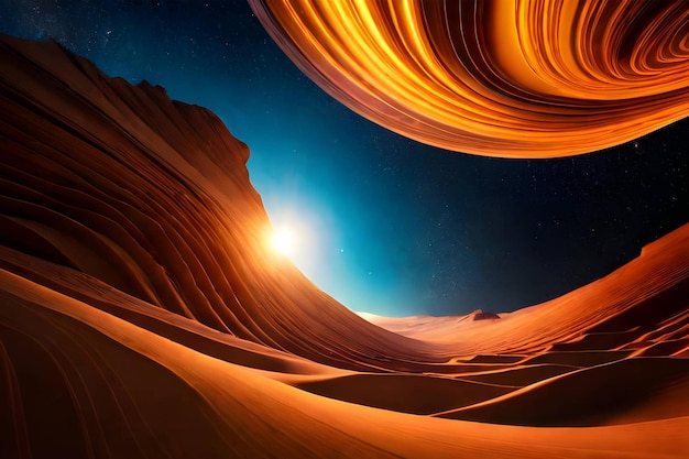 Mysterious golden nebula swirls in Antelope Canyon