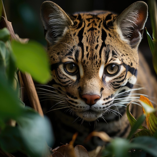 Mysterious Ocelot in its Enigmatic Habitat