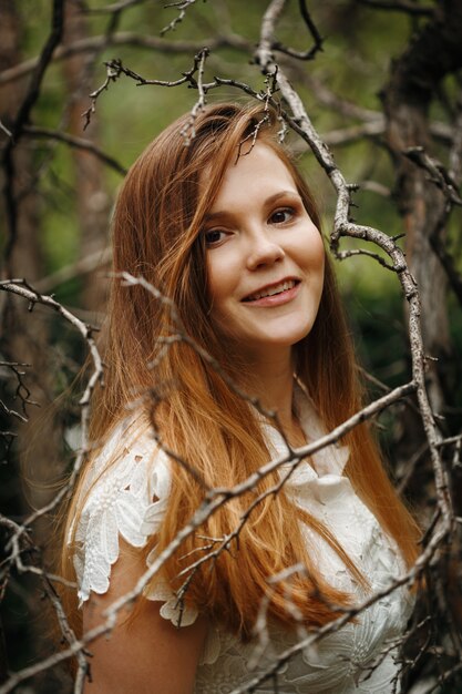 Mysterious Woman in Forest