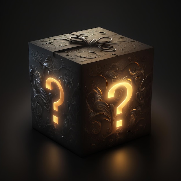 mystery box illustration generative ai