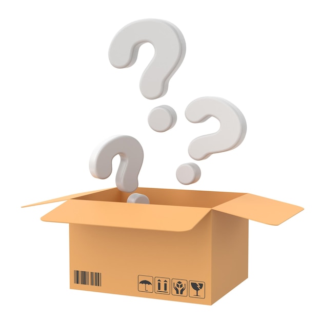 Mystery box Lucky box 3D illustration