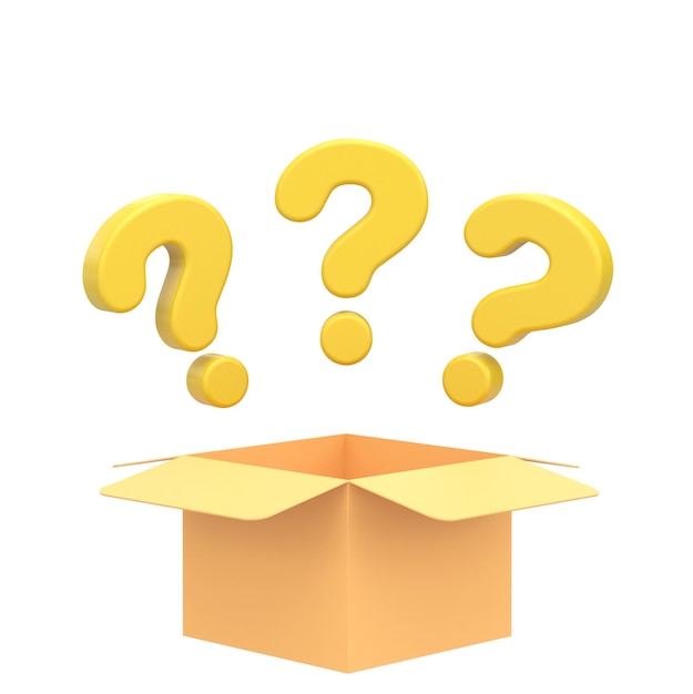 Mystery box Lucky box 3D illustration