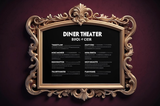 Mystery Dinner Theater Cast Bios Signage Mockup met lege witte lege ruimte voor het plaatsen van uw ontwerp