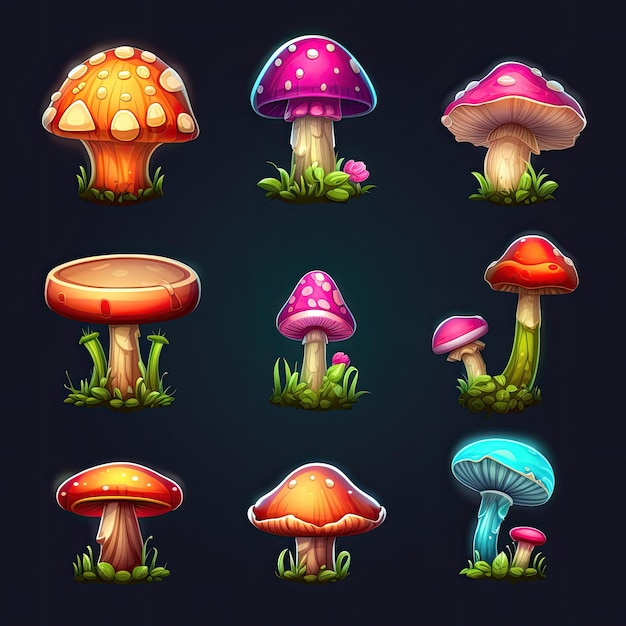mystery mushroom magic ai generated plant dark hippie mystical al drawing mystery mushroom magic illustration
