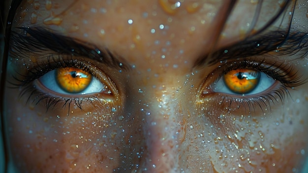 Mystic Eyes Glistening with Universe Reflections