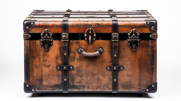 Photo mystical antique trunk holding secrets from a bygone era