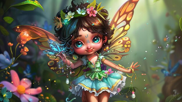 Mystical Fairy Cartoon Character