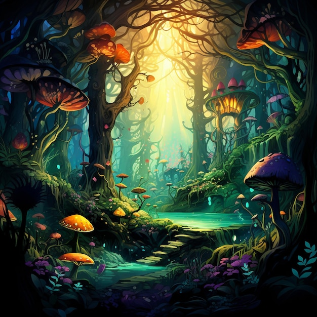 Mystical Forest Illustration