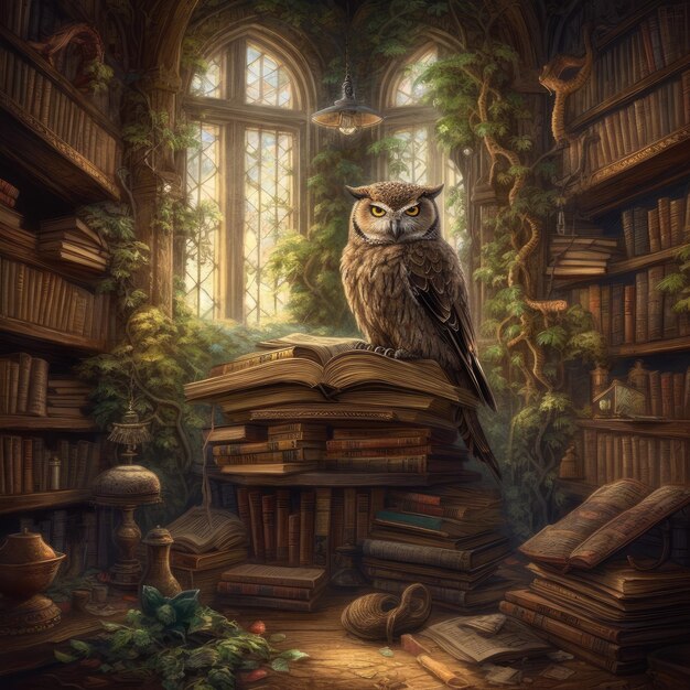 A mystical library