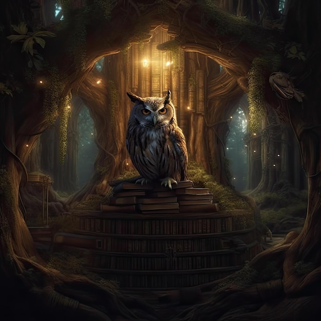 A mystical library