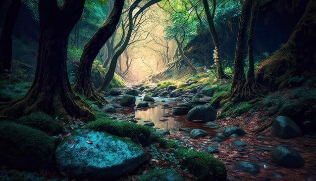 Mystical Magical Forest Dreamy Landscape