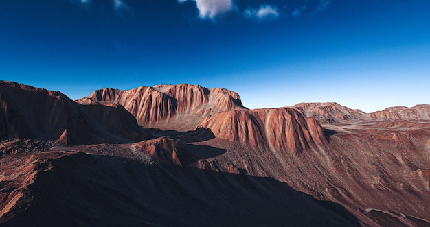 Foto il mistico paesaggio delle montagne sabbiose