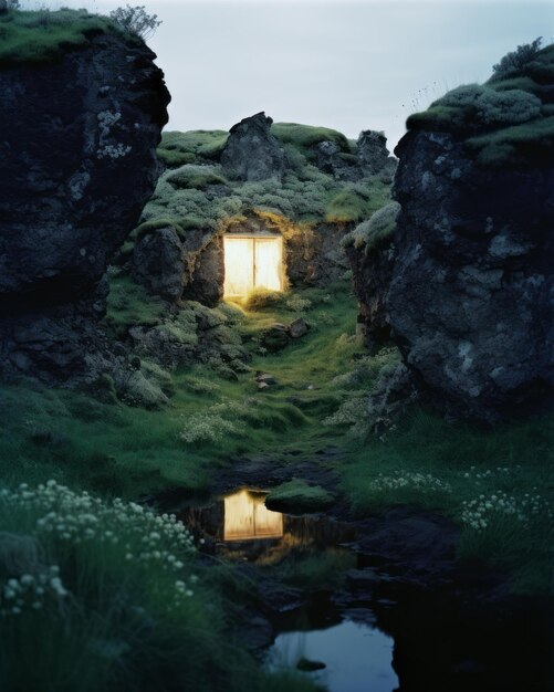 Premium Photo  Mystical Serenity A Nocturnal Journey through Icelandic 