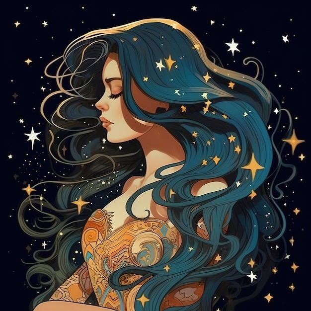 mystical woman illustration