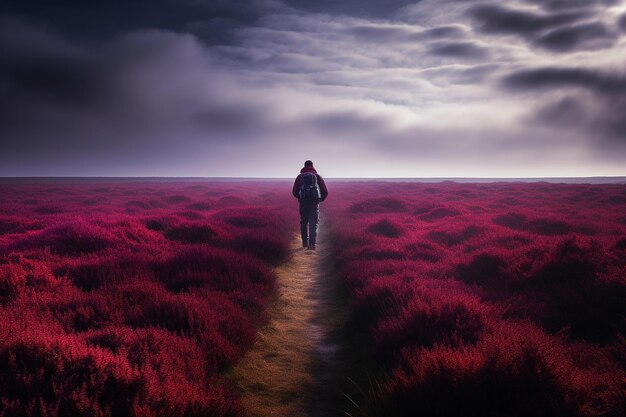 Foto mystieke bewolkte moerassen onvertelde verhalen